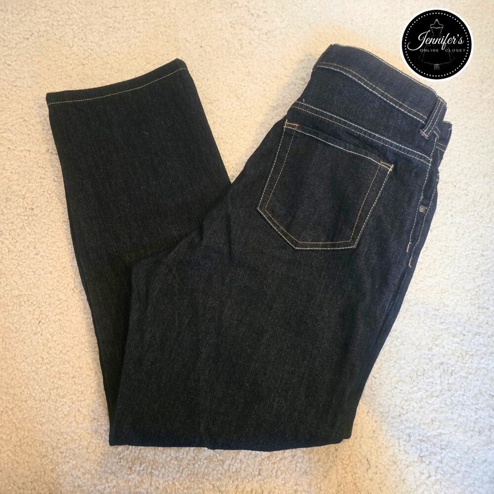 Gloria Vanderbilt Amanda Dark Wash Two-Tone Stitching Jeans Size 12P